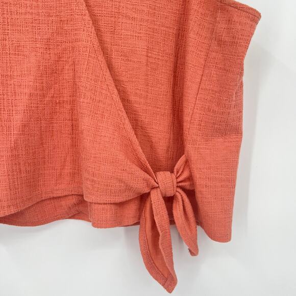 Madewell Texture & Thread Pink Wrap Tie Tank Top Women's XL Style L8969 - Picture 7 of 8